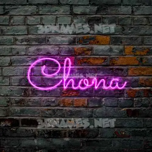 chona in Pink Neon style - 3D name wallpaper