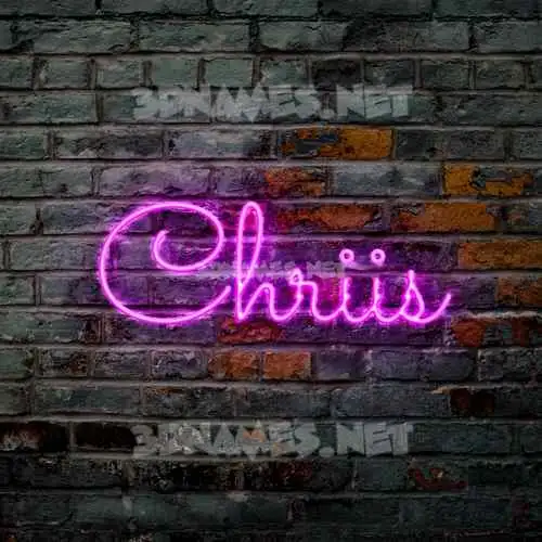 chriis in Pink Neon style - 3D name wallpaper chriis in Pink Neon style - 3D name wallpaper