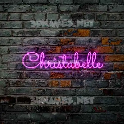 christabelle in Pink Neon style - 3D name wallpaper christabelle in Pink Neon style - 3D name wallpaper