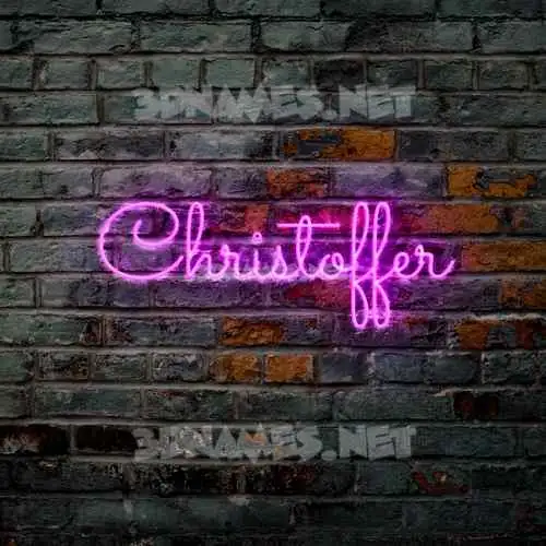 christoffer in Pink Neon style - 3D name wallpaper christoffer in Pink Neon style - 3D name wallpaper