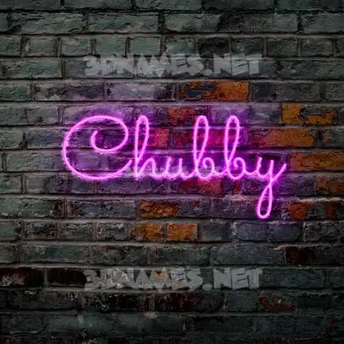 chubby in Pink Neon style - 3D name wallpaper chubby in Pink Neon style - 3D name wallpaper
