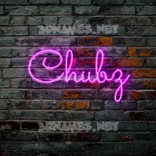 chubz in Pink Neon style - 3D name wallpaper