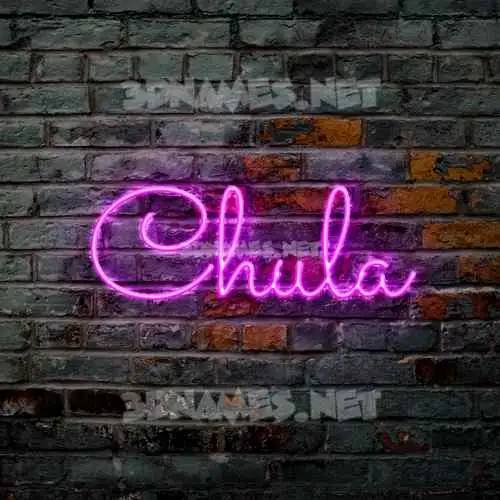 chula in Pink Neon style - 3D name wallpaper chula in Pink Neon style - 3D name wallpaper