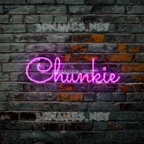 chunkie in Pink Neon style - 3D name wallpaper