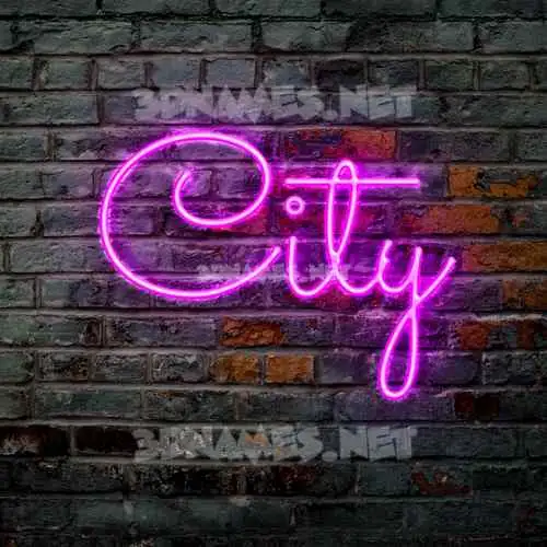 city in Pink Neon style - 3D name wallpaper city in Pink Neon style - 3D name wallpaper
