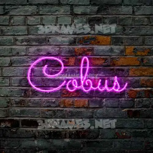 cobus in Pink Neon style - 3D name wallpaper