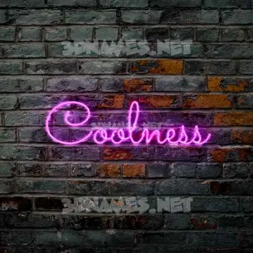 coolness in Pink Neon style - 3D name wallpaper
