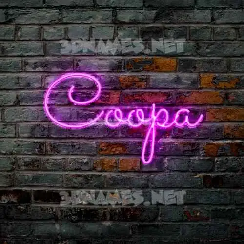 coopa in Pink Neon style - 3D name wallpaper coopa in Pink Neon style - 3D name wallpaper