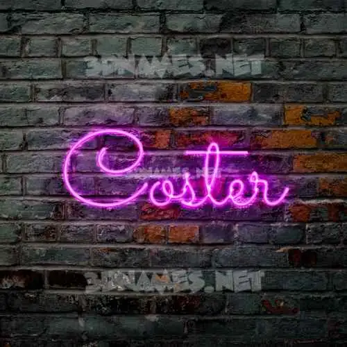 coster in Pink Neon style - 3D name wallpaper coster in Pink Neon style - 3D name wallpaper