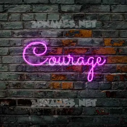 courage in Pink Neon style - 3D name wallpaper courage in Pink Neon style - 3D name wallpaper