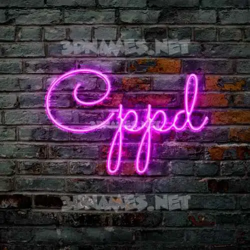 cppd in Pink Neon style - 3D name wallpaper