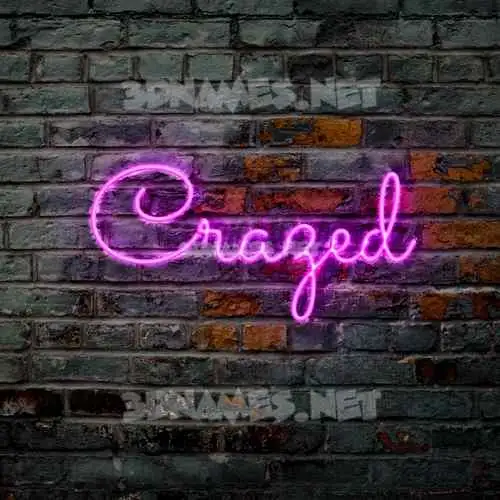crazed in Pink Neon style - 3D name wallpaper crazed in Pink Neon style - 3D name wallpaper