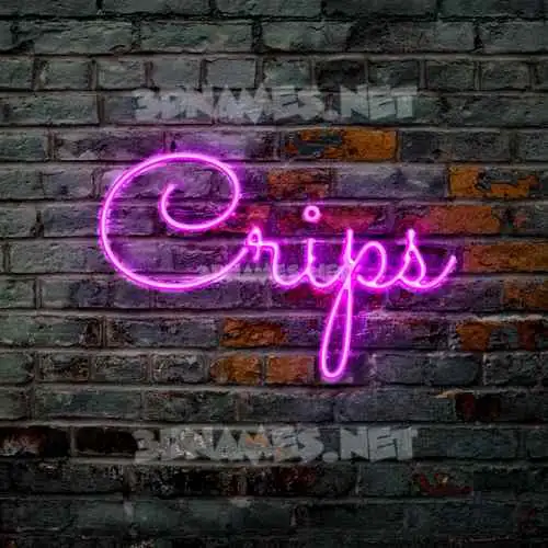 crips in Pink Neon style - 3D name wallpaper