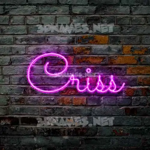 criss in Pink Neon style - 3D name wallpaper