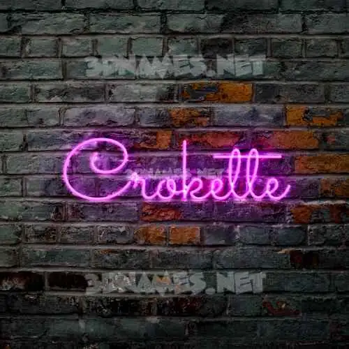 crokette in Pink Neon style - 3D name wallpaper crokette in Pink Neon style - 3D name wallpaper