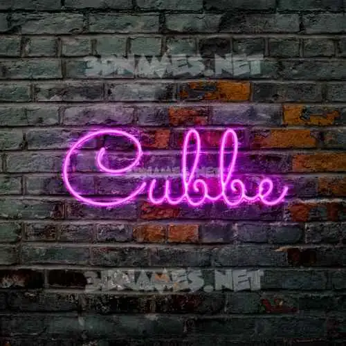 cubbe in Pink Neon style - 3D name wallpaper cubbe in Pink Neon style - 3D name wallpaper
