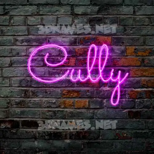cully in Pink Neon style - 3D name wallpaper cully in Pink Neon style - 3D name wallpaper