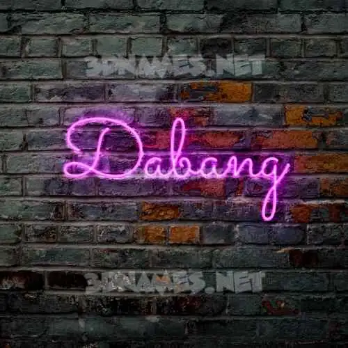 dabang in Pink Neon style - 3D name wallpaper dabang in Pink Neon style - 3D name wallpaper