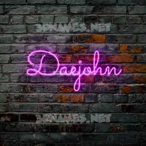 daejohn in Pink Neon style - 3D name wallpaper daejohn in Pink Neon style - 3D name wallpaper