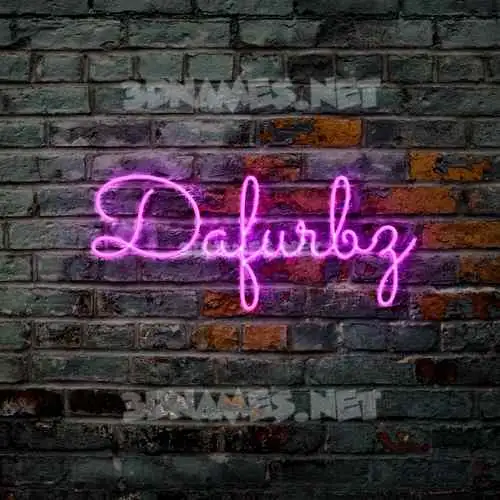 dafurbz in Pink Neon style - 3D name wallpaper dafurbz in Pink Neon style - 3D name wallpaper