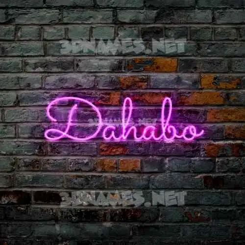 dahabo in Pink Neon style - 3D name wallpaper dahabo in Pink Neon style - 3D name wallpaper