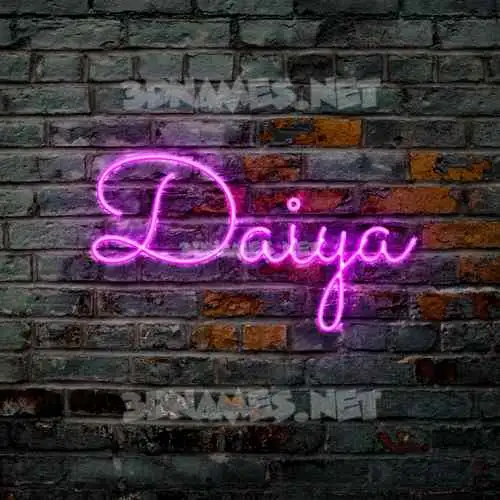 daiya in Pink Neon style - 3D name wallpaper
