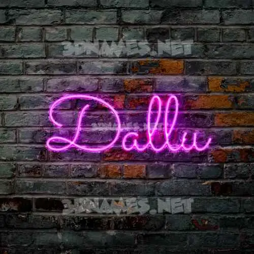dallu in Pink Neon style - 3D name wallpaper dallu in Pink Neon style - 3D name wallpaper