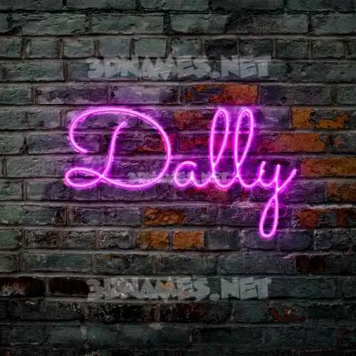dally in Pink Neon style - 3D name wallpaper dally in Pink Neon style - 3D name wallpaper