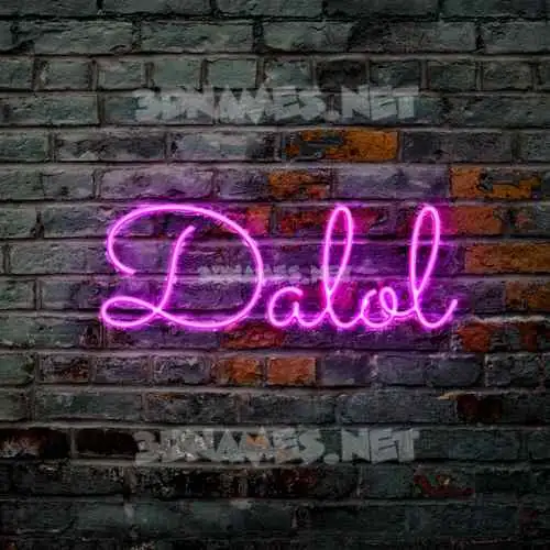 dalol in Pink Neon style - 3D name wallpaper dalol in Pink Neon style - 3D name wallpaper
