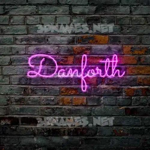 danforth in Pink Neon style - 3D name wallpaper