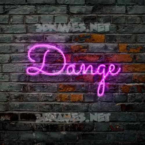 dange in Pink Neon style - 3D name wallpaper dange in Pink Neon style - 3D name wallpaper