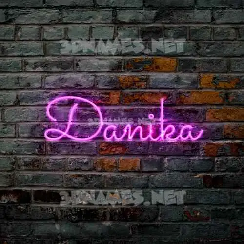 danika in Pink Neon style - 3D name wallpaper