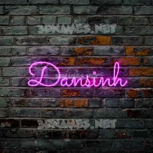 dansinh in Pink Neon style - 3D name wallpaper dansinh in Pink Neon style - 3D name wallpaper