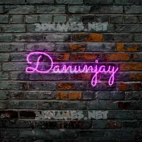 danunjay in Pink Neon style - 3D name wallpaper danunjay in Pink Neon style - 3D name wallpaper