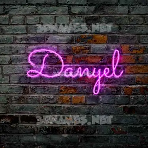 danyel in Pink Neon style - 3D name wallpaper danyel in Pink Neon style - 3D name wallpaper
