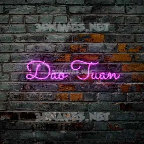 dao tuan in Pink Neon style - 3D name wallpaper dao tuan in Pink Neon style - 3D name wallpaper