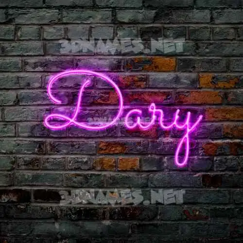 dary in Pink Neon style - 3D name wallpaper dary in Pink Neon style - 3D name wallpaper