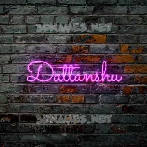 dattanshu in Pink Neon style - 3D name wallpaper