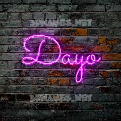 dayo in Pink Neon style - 3D name wallpaper dayo in Pink Neon style - 3D name wallpaper