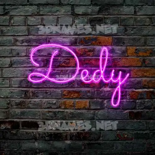 dedy in Pink Neon style - 3D name wallpaper dedy in Pink Neon style - 3D name wallpaper