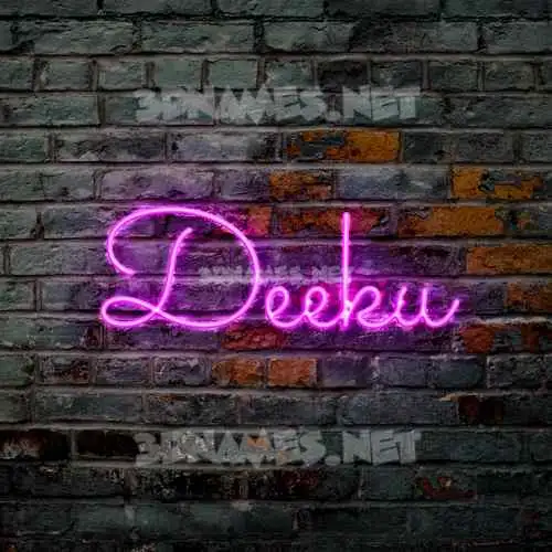 deeku in Pink Neon style - 3D name wallpaper deeku in Pink Neon style - 3D name wallpaper