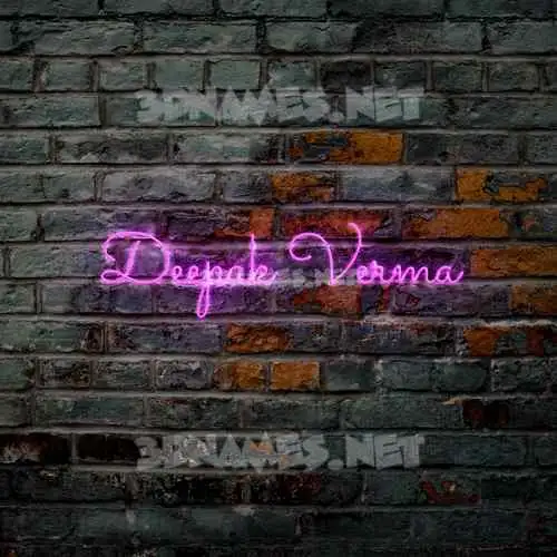 deepak verma in Pink Neon style - 3D name wallpaper deepak verma in Pink Neon style - 3D name wallpaper