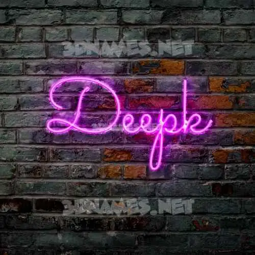 deepk in Pink Neon style - 3D name wallpaper deepk in Pink Neon style - 3D name wallpaper