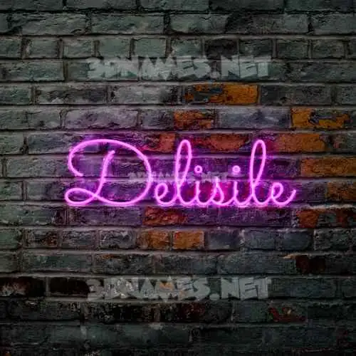 delisile in Pink Neon style - 3D name wallpaper delisile in Pink Neon style - 3D name wallpaper