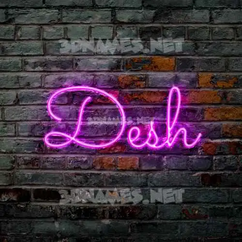 desh in Pink Neon style - 3D name wallpaper desh in Pink Neon style - 3D name wallpaper
