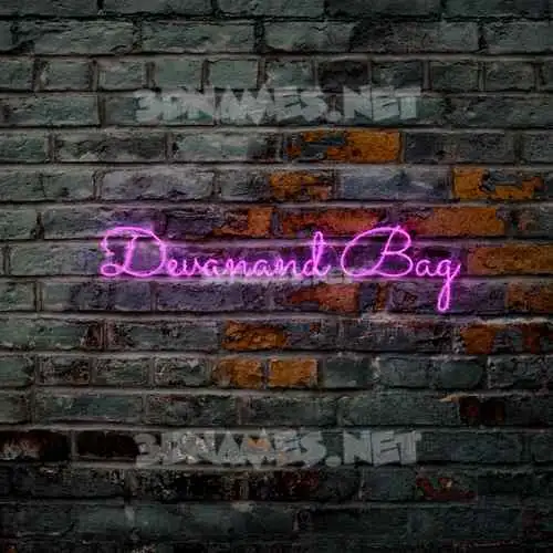 devanand bag in Pink Neon style - 3D name wallpaper