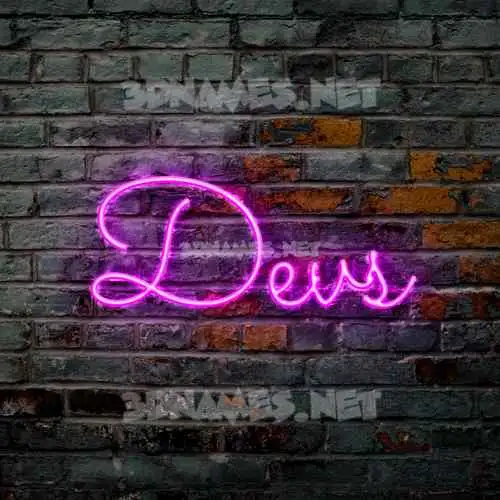 devs in Pink Neon style - 3D name wallpaper