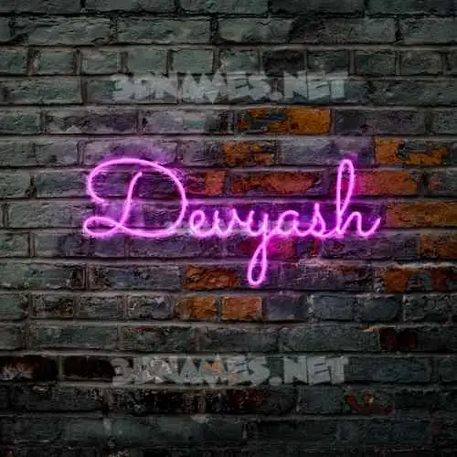 devyash in Pink Neon style - 3D name wallpaper