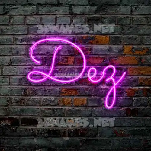 dez in Pink Neon style - 3D name wallpaper dez in Pink Neon style - 3D name wallpaper