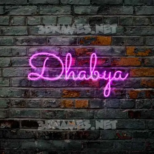 dhabya in Pink Neon style - 3D name wallpaper dhabya in Pink Neon style - 3D name wallpaper